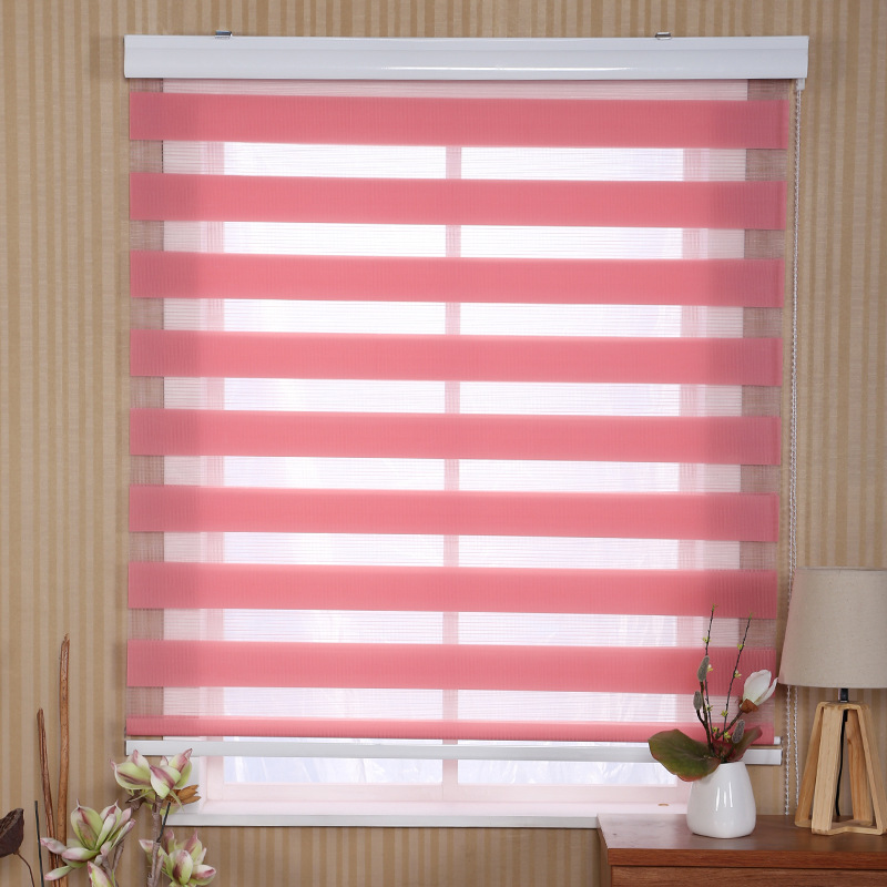 Korean-Style Sun Shade Double-Layer Soft Gauze Curtain Fabric Living Room Office Simple and Breathable Louver Curtain Cross-Border Korean-Style Sun Shade Double-Layer Soft Gauze Curtain Fabric Living Room Office Simple and Breathable Louver Curtain Cross-Border