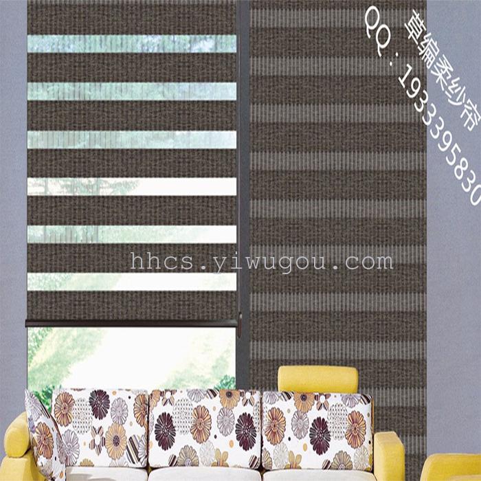 Custom-made imitation hemp all shade soft gauze curtain fabric finished goods wholesale and retail.