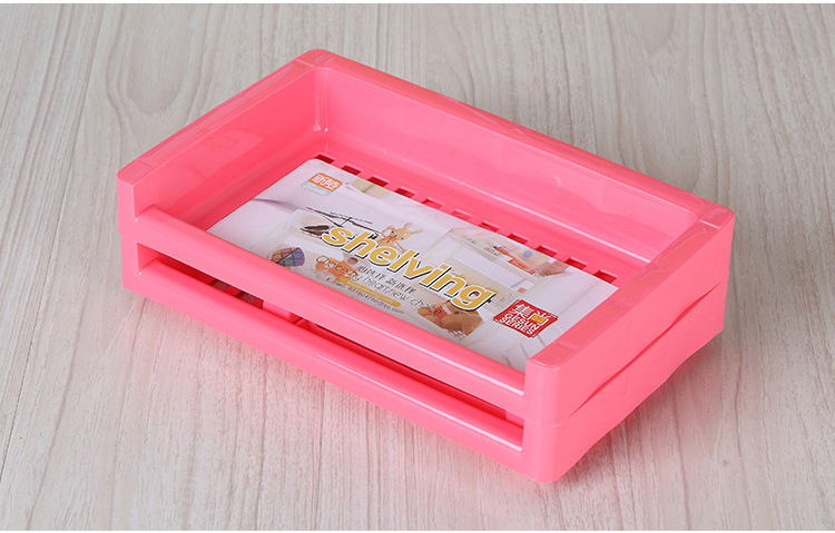 Factory in Stock Wholesale Kitchen Mini Two-Layer Shelf Plastic Seasoning Shelf Bathroom Shelf