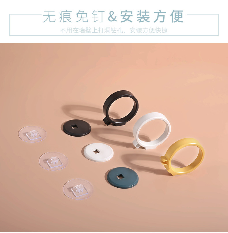 Punch-Free Hair Dryer Rack Bathroom Rack Wall-Mounted Plastic Hair Dryer Shelf Hair Dryer Storage Rack