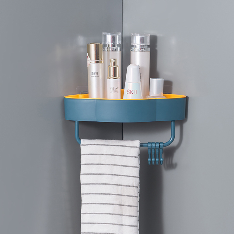Punch-Free Corner Shelf Bathroom Tripod Kitchen and Toilet Bathroom Wall Hanging Dormitory Storage Rack