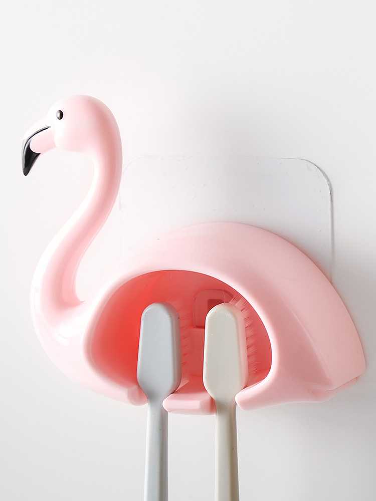 No Punch Toothbrush Holder Tooth-Cleaners Shelf Storage Rack Bathroom Wall-Mounted Toothbrush Shaver Rack
