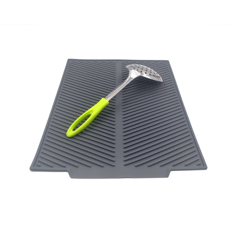 Spot Supply 324G Large Silicone Draining Pad Kitchen Multi-Functional Heat Insulation Drying Mat Kitchen Supplies