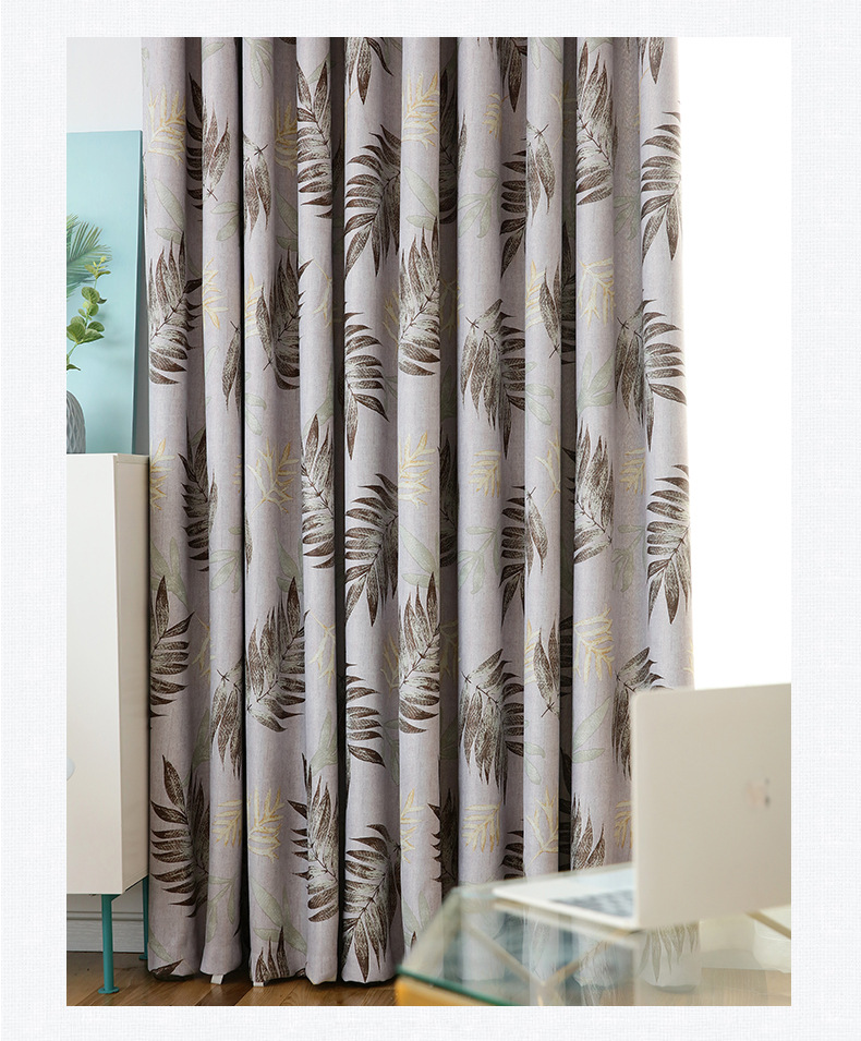 Curtain fabric manufacturers direct living room bedroom polyester printing curtains shade cloth shade wholesale