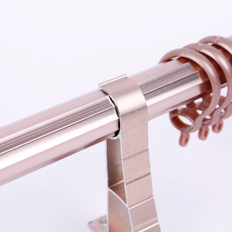 Factory Wholesale 12-Edge Roman Rod Thickened Aluminum Alloy Curtain Track Single Rod Silent Curtains Bracket Accessories Customization