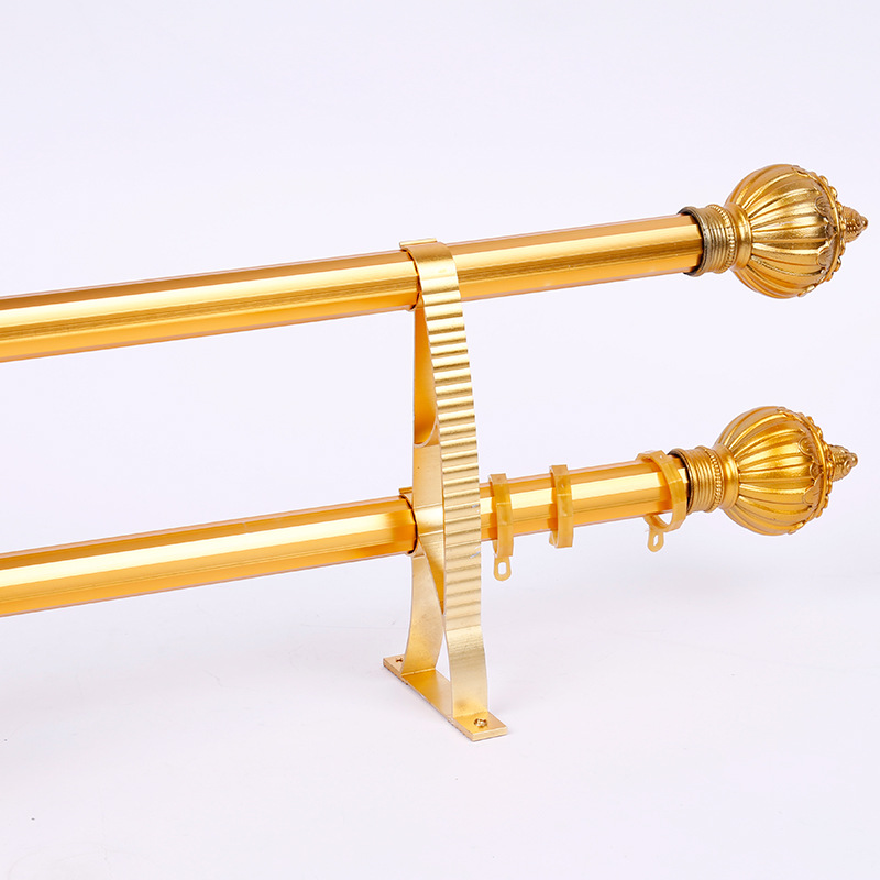 Factory Wholesale 12-Edge Roman Rod Thickened Aluminum Alloy Curtain Track Single Rod Silent Curtains Bracket Accessories Customization