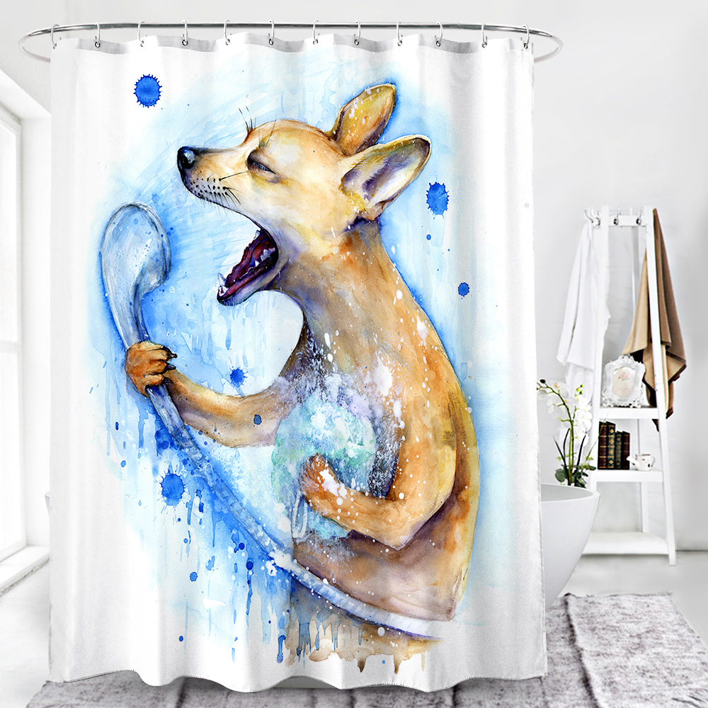 Shower Curtain 3D Digital Printing Cute Dog Custom Polyester Waterproof Shower Curtain Bathroom Partition Curtains Bathroom Curtain Shower Curtain 3D Digital Printing Cute Dog Custom Polyester Waterproof Shower Curtain Bathroom Partition Curtains Bathroom Curtain
