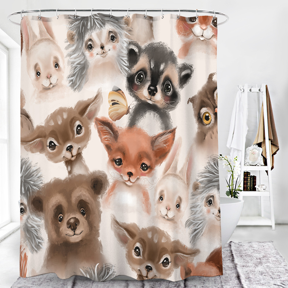 Shower Curtain 3D Digital Printing Cute Dog Custom Polyester Waterproof Shower Curtain Bathroom Partition Curtains Bathroom Curtain Shower Curtain 3D Digital Printing Cute Dog Custom Polyester Waterproof Shower Curtain Bathroom Partition Curtains Bathroom Curtain