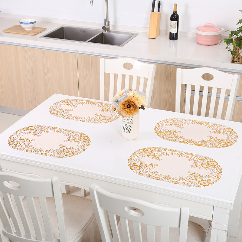 Hot gold cup pad wholesale round bowl pad anti-slippery tableware pad anti-hot heat insulation pad PVC dinner pad manufacturers customized Hot gold cup pad wholesale round bowl pad anti-slippery tableware pad anti-hot heat insulation pad PVC dinner pad manufacturers customized