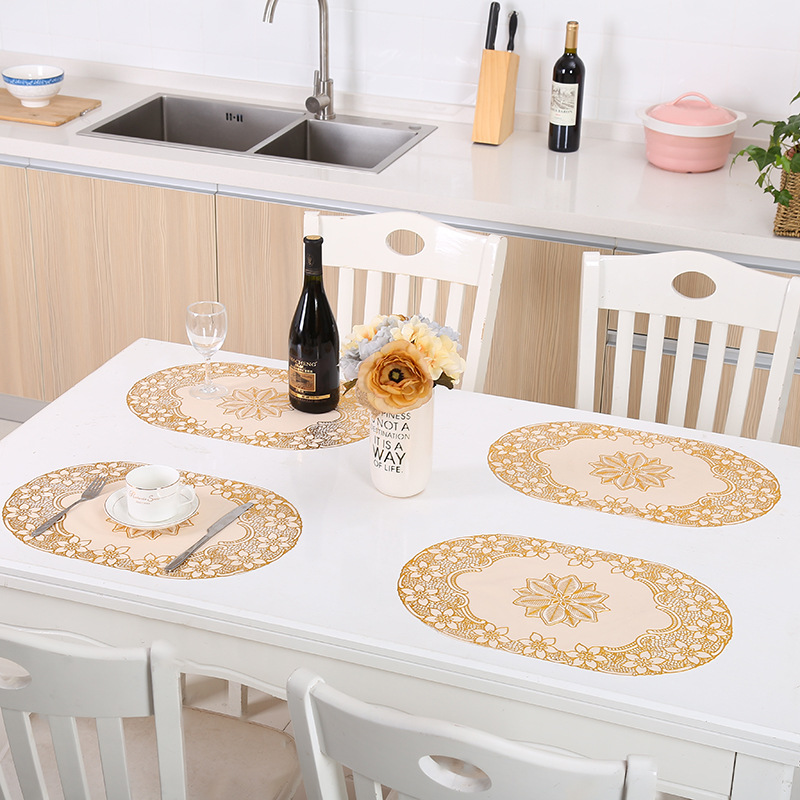 Hot gold cup pad wholesale round bowl pad anti-slippery tableware pad anti-hot heat insulation pad PVC dinner pad manufacturers customized Hot gold cup pad wholesale round bowl pad anti-slippery tableware pad anti-hot heat insulation pad PVC dinner pad manufacturers customized