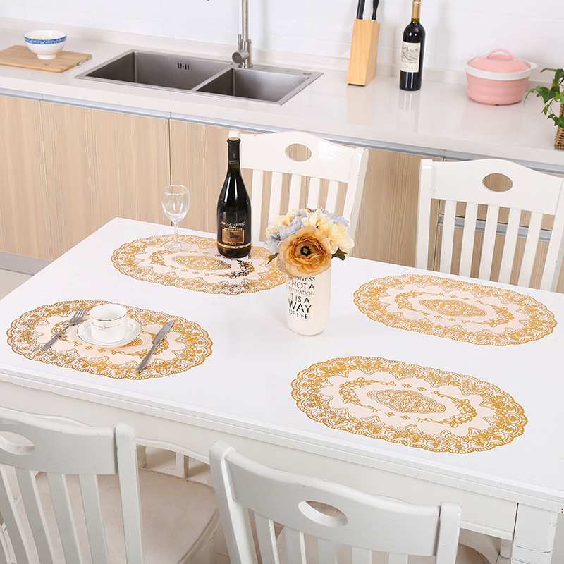 Hot gold cup pad wholesale round bowl pad anti-slippery tableware pad anti-hot heat insulation pad PVC dinner pad manufacturers customized Hot gold cup pad wholesale round bowl pad anti-slippery tableware pad anti-hot heat insulation pad PVC dinner pad manufacturers customized