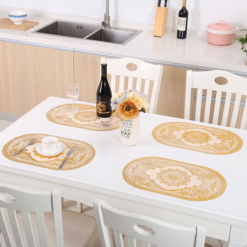 Hot gold cup pad wholesale round bowl pad anti-slippery tableware pad anti-hot heat insulation pad PVC dinner pad manufacturers customized Hot gold cup pad wholesale round bowl pad anti-slippery tableware pad anti-hot heat insulation pad PVC dinner pad manufacturers customized