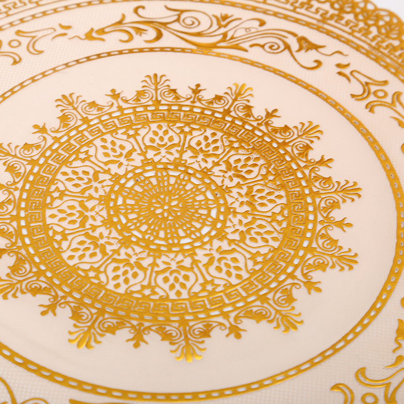 Hot gold cup pad wholesale round bowl pad anti-slippery tableware pad anti-hot heat insulation pad PVC dinner pad manufacturers customized Hot gold cup pad wholesale round bowl pad anti-slippery tableware pad anti-hot heat insulation pad PVC dinner pad manufacturers customized