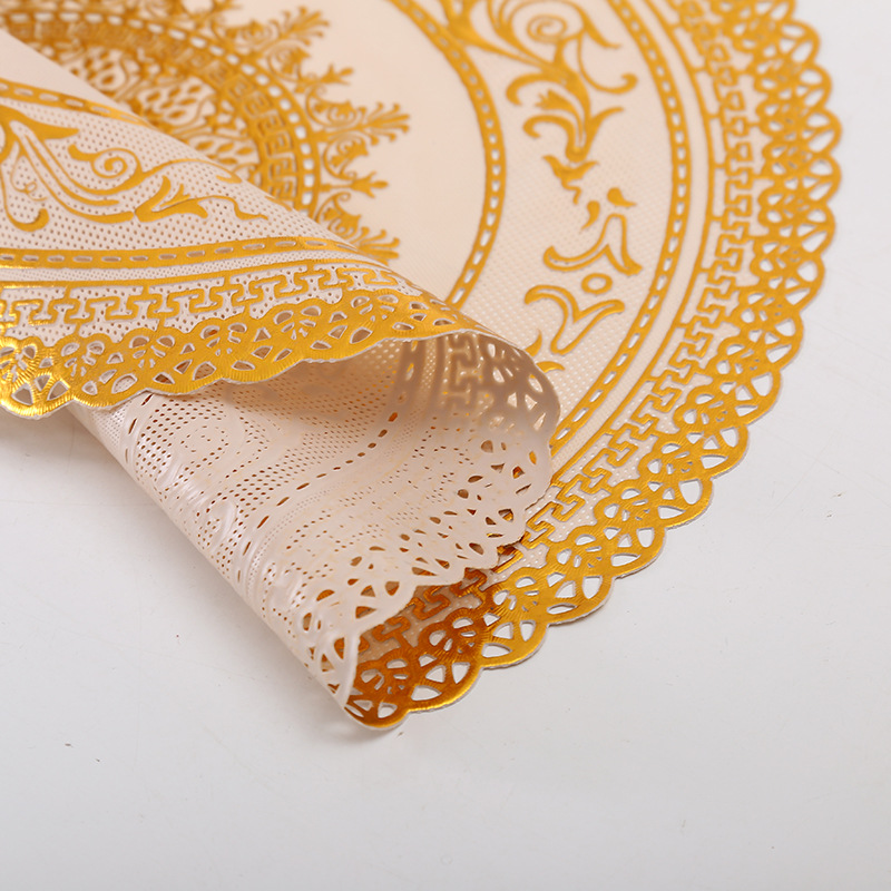 Hot gold cup pad wholesale round bowl pad anti-slippery tableware pad anti-hot heat insulation pad PVC dinner pad manufacturers customized Hot gold cup pad wholesale round bowl pad anti-slippery tableware pad anti-hot heat insulation pad PVC dinner pad manufacturers customized