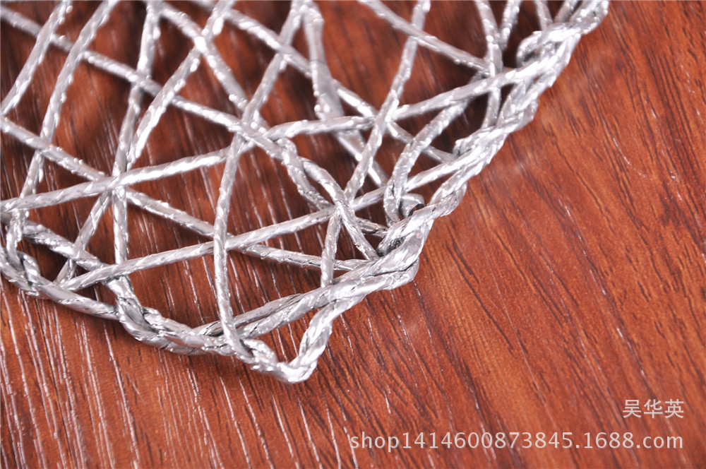 38*38 new hollowed-out hand-woven table mat for the western style square heat insulation dinner pad.