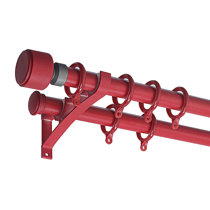 Frosted Aluminum Alloy Thickened Roman Rod Modern Simple Curtain Rod Silent Curtains Track Wholesale Single and Double Poles Accessories