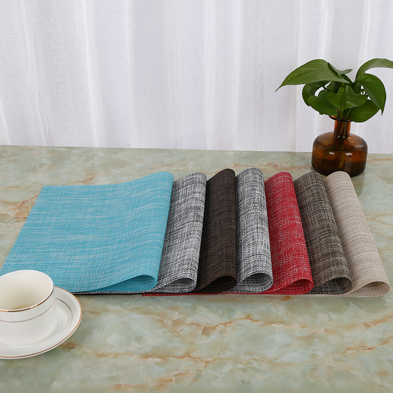 PVC western meal pad heat insulation pad rectangular table mat western meal pad 2 * 2 double color heat insulation pad wholesale