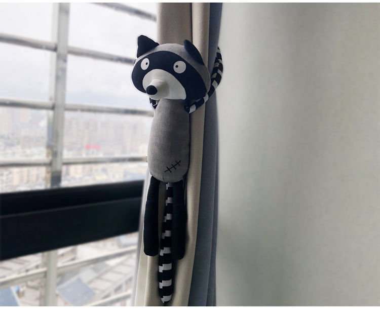 Cartoon Curtain Buckle Curtain Bandage a Pair of Animal Modeling Curtains Decoration a Pair of Animal Dolls Children's Room Decoration
