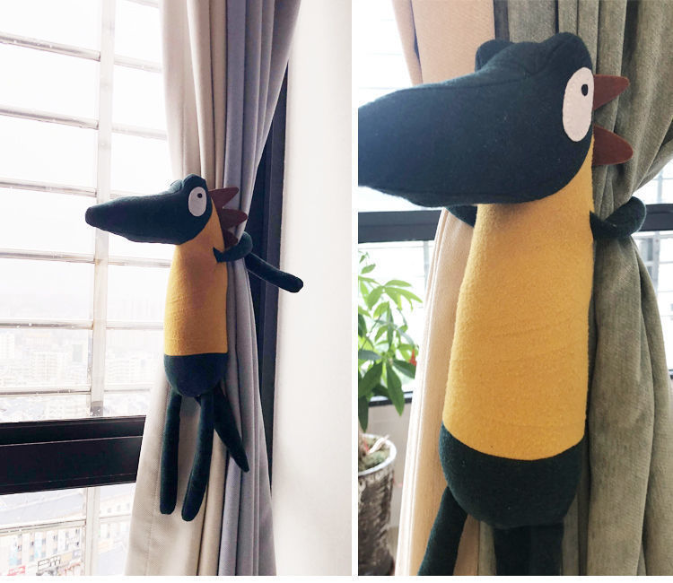 Cartoon Curtain Buckle Curtain Bandage a Pair of Animal Modeling Curtains Decoration a Pair of Animal Dolls Children's Room Decoration