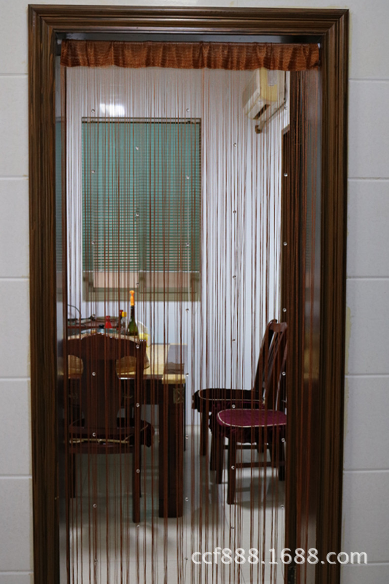 Partition Curtain Door Curtain Crystal Beads Curtain Line Bead Curtain Room Decorative Curtains Living Room Beauty Salon Ready-Made Curtain