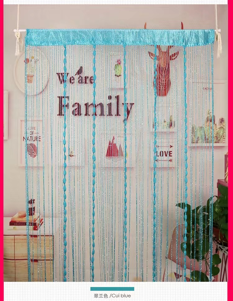 Lantern Curtain Line Portiere Curtains Partition Entrance Decoration Curtain Partition Clothing Store Glass Decoration Encryption Door Curtain