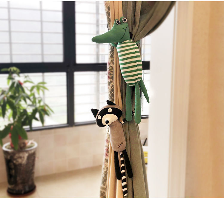 Cartoon Curtain Buckle Curtain Bandage a Pair of Animal Modeling Curtains Decoration a Pair of Animal Dolls Children's Room Decoration Cartoon Curtain Buckle Curtain Bandage a Pair of Animal Modeling Curtains Decoration a Pair of Animal Dolls Children's Room Decoration