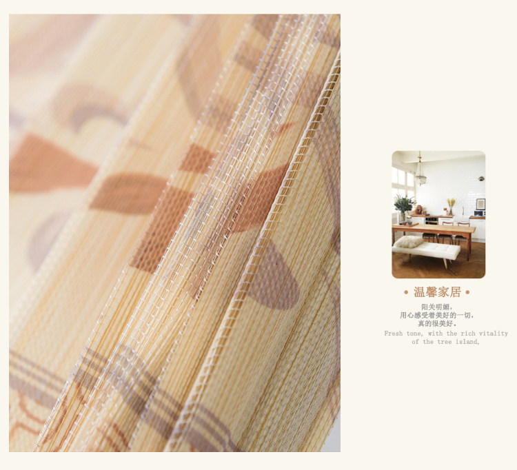 Customized New Chinese Fan-Shaped Lifting Roman Curtains Soft Gauze Shutter Louver Curtain Sunshading Punch-Free Customized