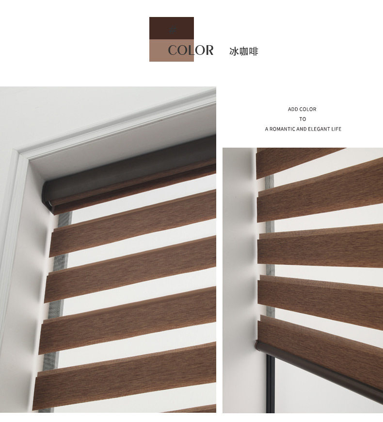 The multi-colored soft curtains shutter toilet kitchen hand pull bead roller electric Zebra curtain The multi-colored soft curtains shutter toilet kitchen hand pull bead roller electric Zebra curtain