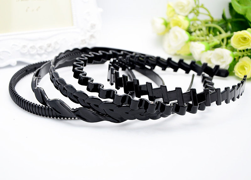 Plastic Black Hair Hoop Spring Hairpin Wide Wave Braid Twist Multi-Style Korean Style Fashion New Hair Accessories Plastic Black Hair Hoop Spring Hairpin Wide Wave Braid Twist Multi-Style Korean Style Fashion New Hair Accessories