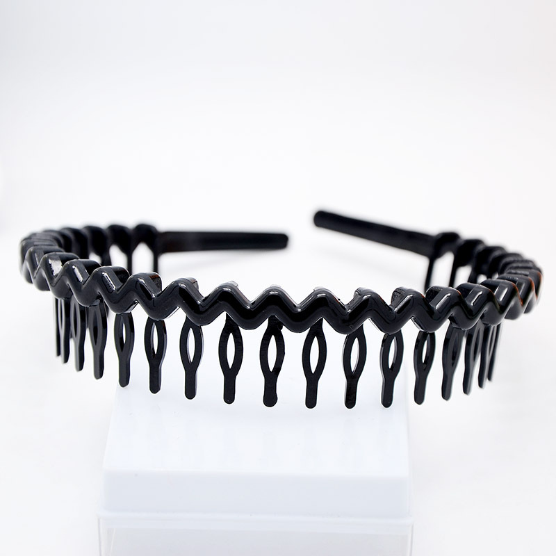 Plastic Black Hair Hoop Spring Hairpin Wide Wave Braid Twist Multi-Style Korean Style Fashion New Hair Accessories Plastic Black Hair Hoop Spring Hairpin Wide Wave Braid Twist Multi-Style Korean Style Fashion New Hair Accessories