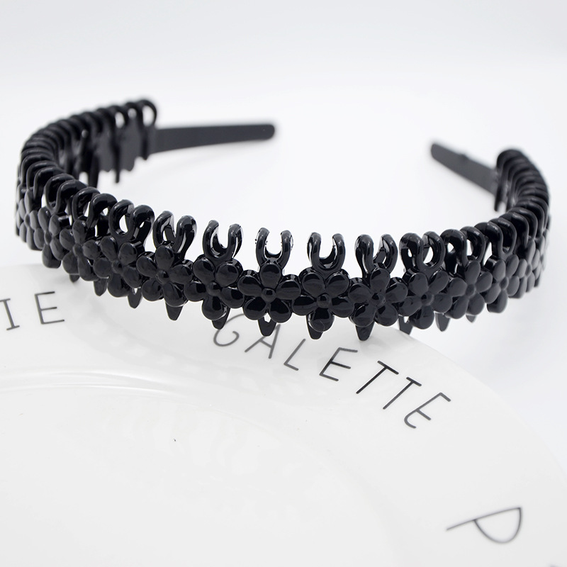 Plastic Black Hair Hoop Spring Hairpin Wide Wave Braid Twist Multi-Style Korean Style Fashion New Hair Accessories Plastic Black Hair Hoop Spring Hairpin Wide Wave Braid Twist Multi-Style Korean Style Fashion New Hair Accessories