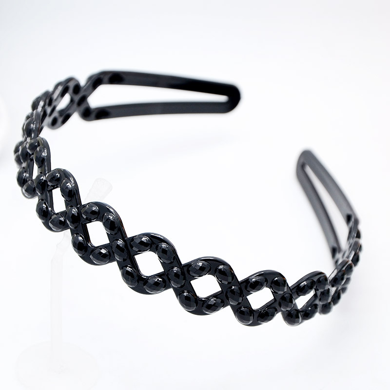 Plastic Black Hair Hoop Spring Hairpin Wide Wave Braid Twist Multi-Style Korean Style Fashion New Hair Accessories Plastic Black Hair Hoop Spring Hairpin Wide Wave Braid Twist Multi-Style Korean Style Fashion New Hair Accessories