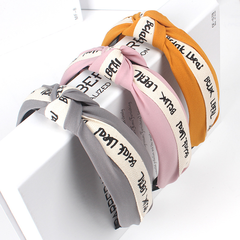 Korean New High-End All-Match Big Wave Color Cross-Knotted Wide Brim Hair Band Headband Korean Hair Accessories Head Buckle Ladies Korean New High-End All-Match Big Wave Color Cross-Knotted Wide Brim Hair Band Headband Korean Hair Accessories Head Buckle Ladies