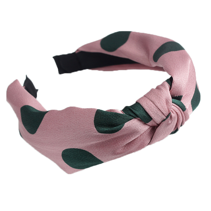Korean New High-End All-Match Big Wave Color Cross-Knotted Wide Brim Hair Band Headband Korean Hair Accessories Head Buckle Ladies