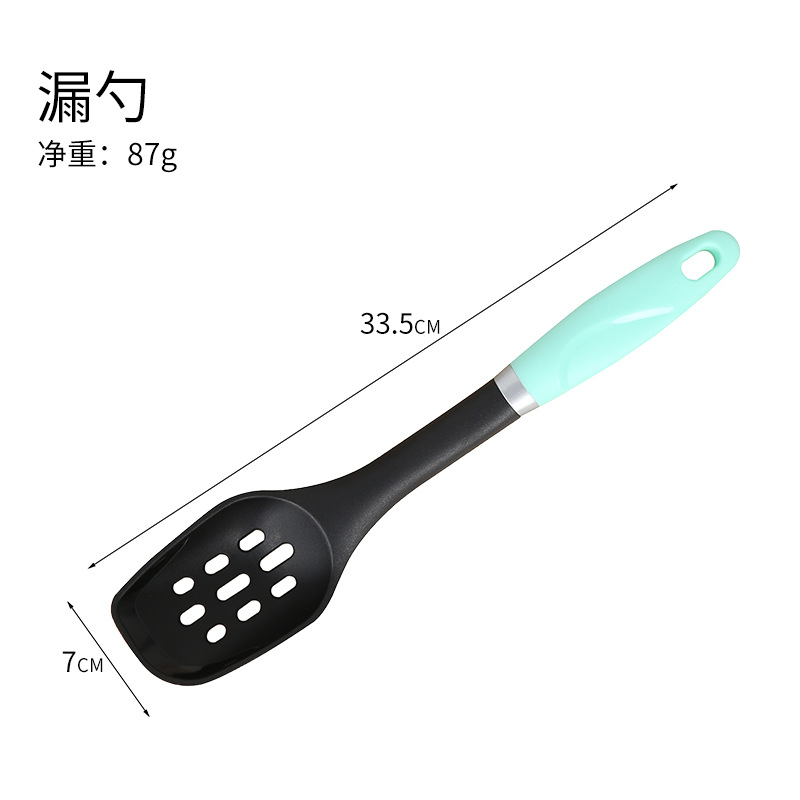 Plastic Handle Nylon Kitchenware 7-Piece Set Non-Stick Pan Spatula Soup Spoon Kitchen Cooking Tools Matching Bracket Plastic Handle Nylon Kitchenware 7-Piece Set Non-Stick Pan Spatula Soup Spoon Kitchen Cooking Tools Matching Bracket