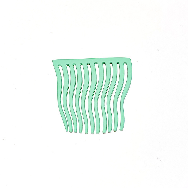 Internet Celebrity Candy Color Metal Hair Comb Wave Seamless Hair Comb Sweet Girl's Hair Hoop Children's Broken Hair Comb Hair Accessories Headdress