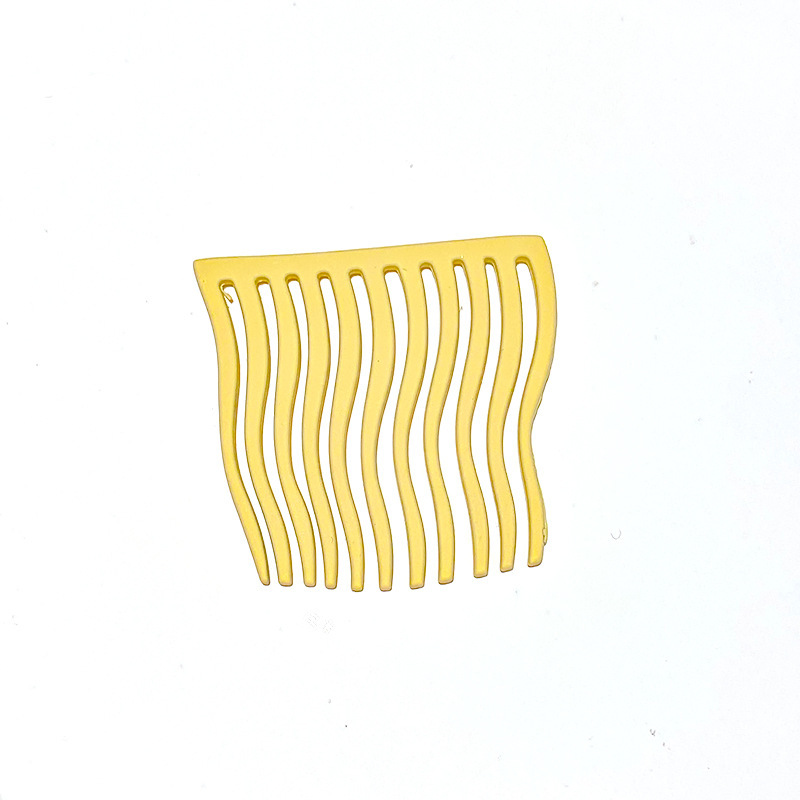 Internet Celebrity Candy Color Metal Hair Comb Wave Seamless Hair Comb Sweet Girl's Hair Hoop Children's Broken Hair Comb Hair Accessories Headdress