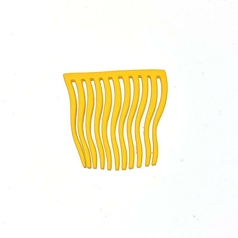 Internet Celebrity Candy Color Metal Hair Comb Wave Seamless Hair Comb Sweet Girl's Hair Hoop Children's Broken Hair Comb Hair Accessories Headdress