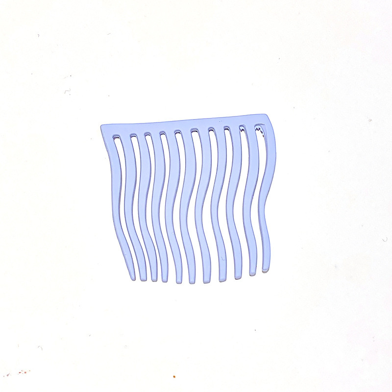 Internet Celebrity Candy Color Metal Hair Comb Wave Seamless Hair Comb Sweet Girl's Hair Hoop Children's Broken Hair Comb Hair Accessories Headdress