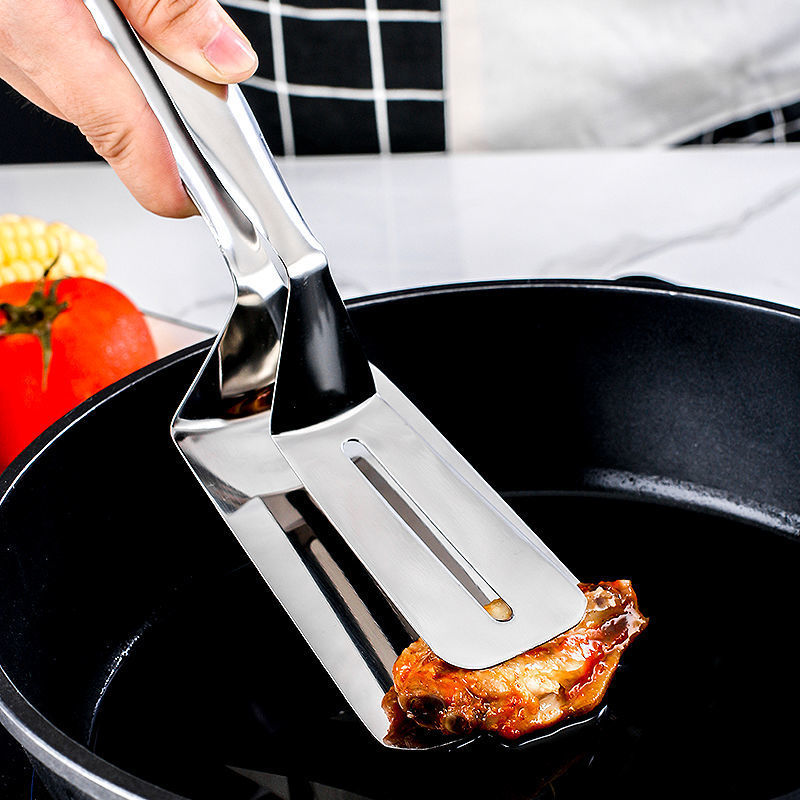 Steak Shovel Spatula 304 Stainless Steel Fried Fish Spatula Steak Pancake BBQ Shovel Food Clip Flip Fish Artifact Fried