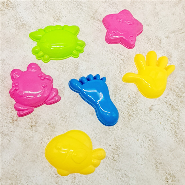 7-Piece Set Spatula Set Children's Beach Plastic Toy Bucket Children's Sand Castle Barreled Water Bucket Fish Catching Bucket