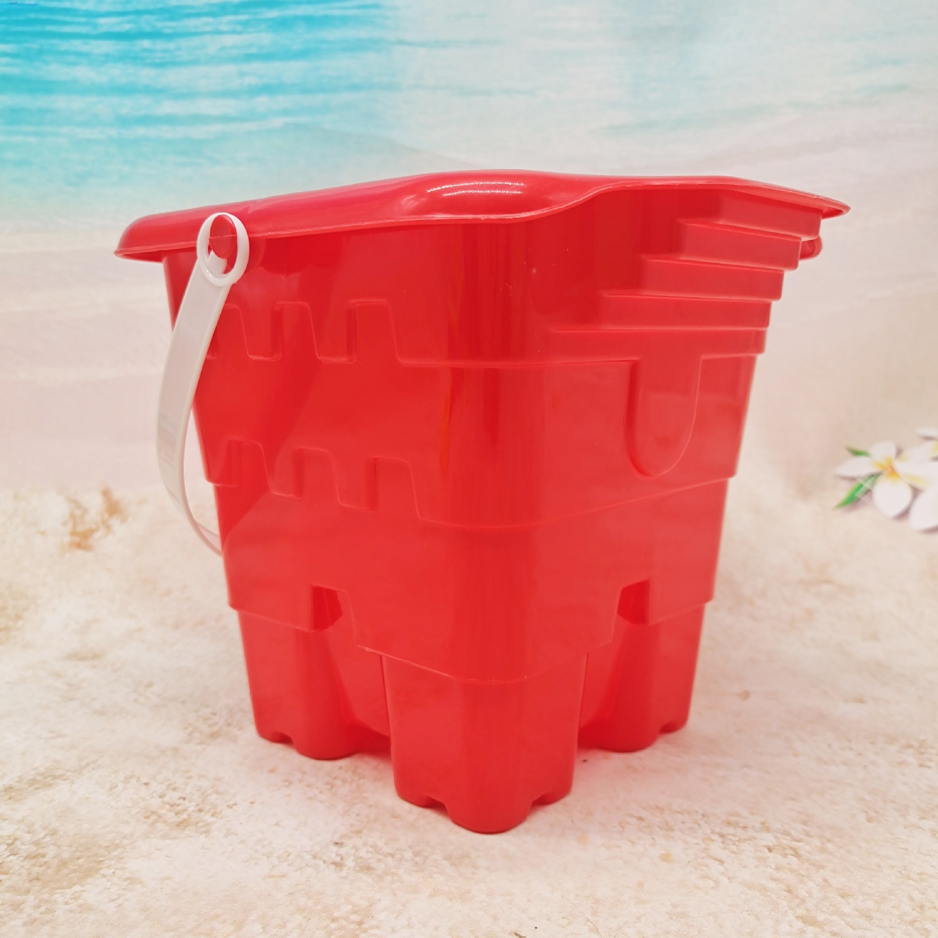 7-Piece Set Spatula Set Children's Beach Plastic Toy Bucket Children's Sand Castle Barreled Water Bucket Fish Catching Bucket