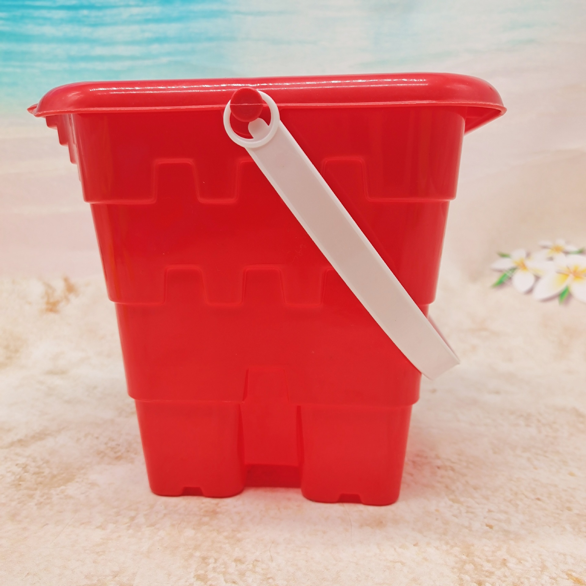 7-Piece Set Spatula Set Children's Beach Plastic Toy Bucket Children's Sand Castle Barreled Water Bucket Fish Catching Bucket