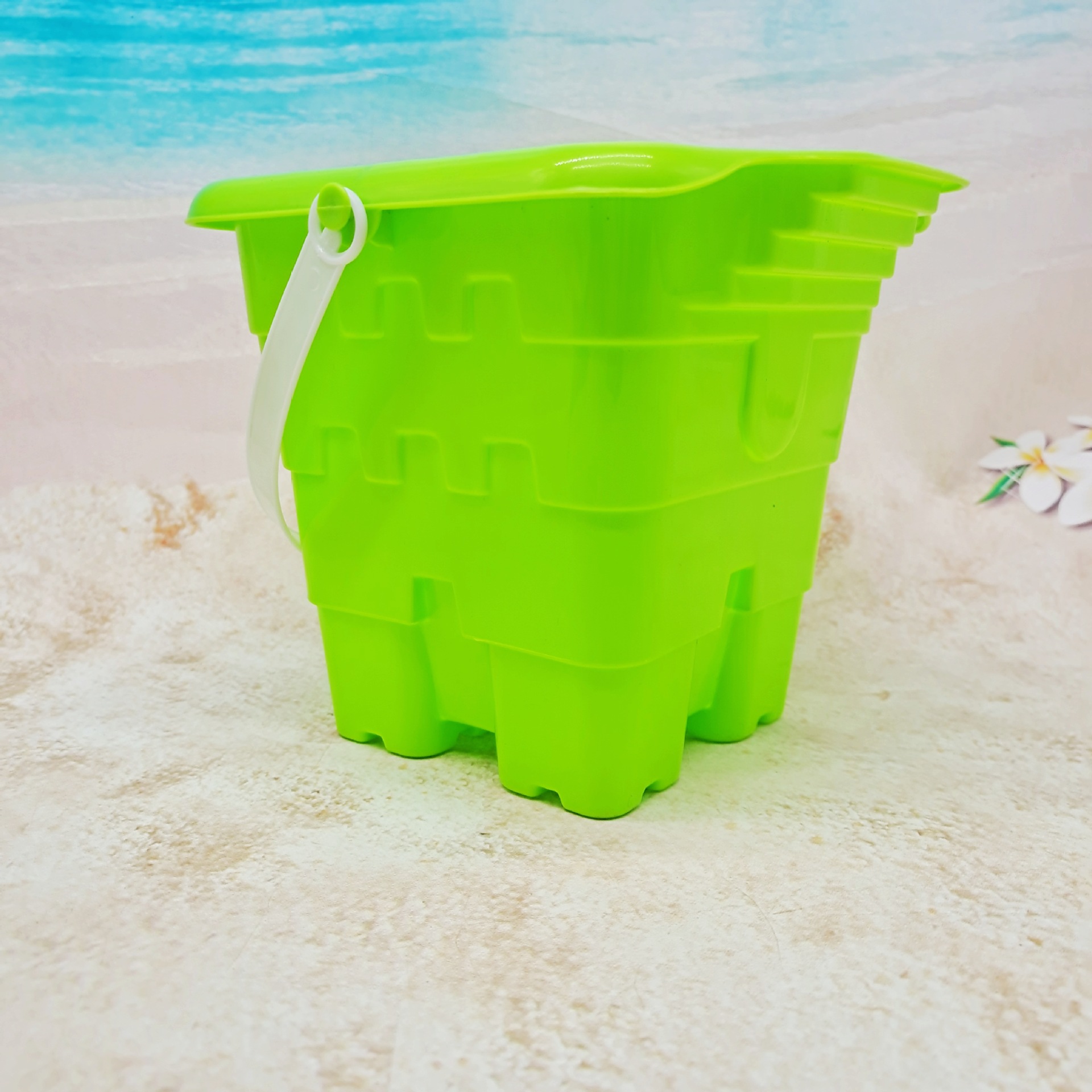 7-Piece Set Spatula Set Children's Beach Plastic Toy Bucket Children's Sand Castle Barreled Water Bucket Fish Catching Bucket