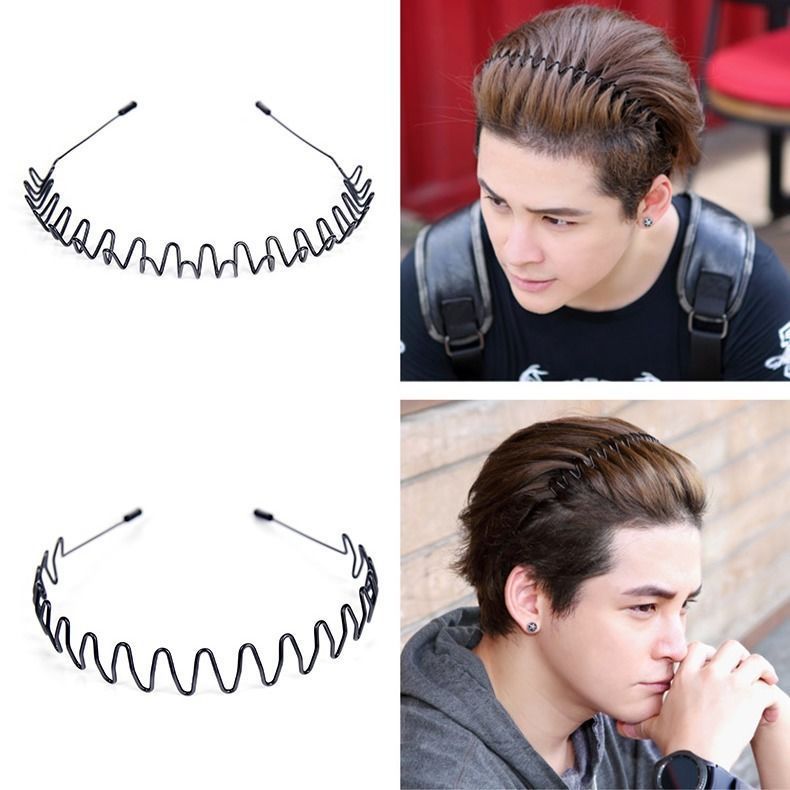 Headband Trendy Korean Oil Head Men&#039;s Sports Barrettes Big Back Invisible Hair Band Female Face Wash Wave Hairpin