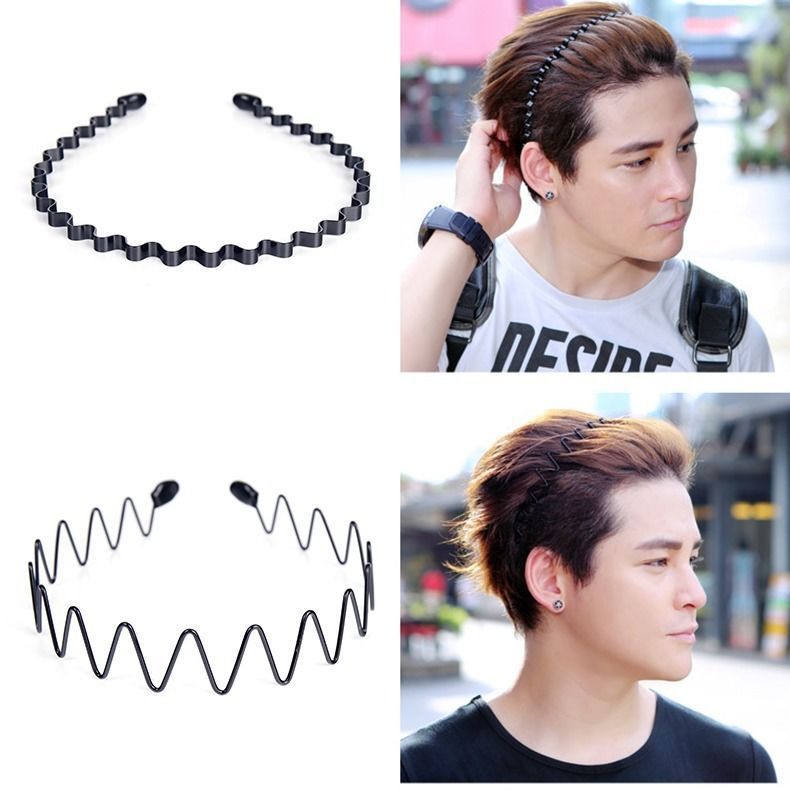 Headband Trendy Korean Oil Head Men&#039;s Sports Barrettes Big Back Invisible Hair Band Female Face Wash Wave Hairpin