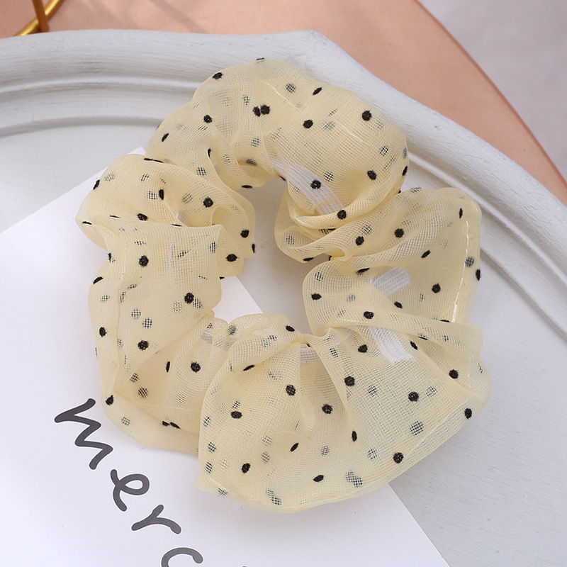 Korean version of cross-border hot style large circle hair circle wave dot ponytail hair ornament