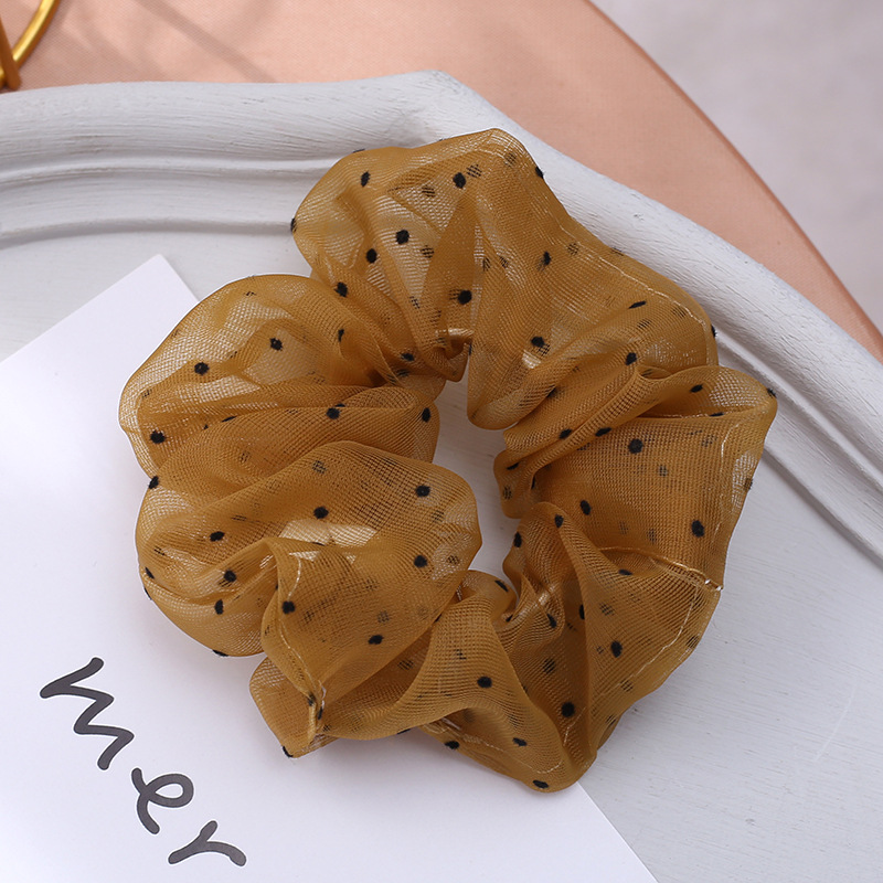 Korean version of cross-border hot style large circle hair circle wave dot ponytail hair ornament