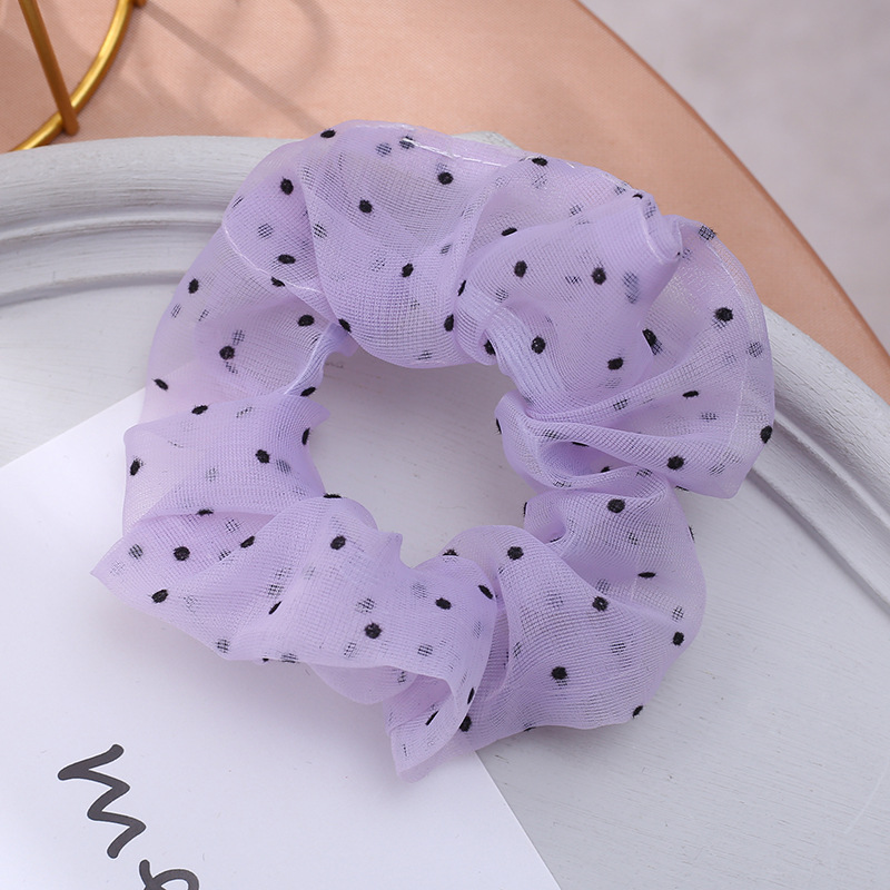 Korean version of cross-border hot style large circle hair circle wave dot ponytail hair ornament