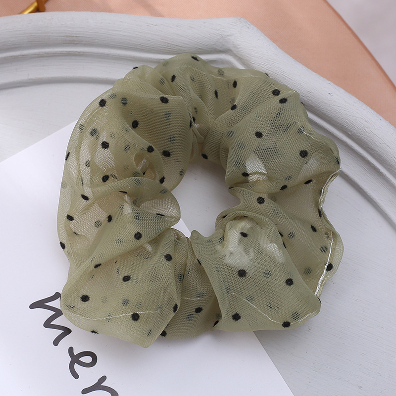 Korean version of cross-border hot style large circle hair circle wave dot ponytail hair ornament